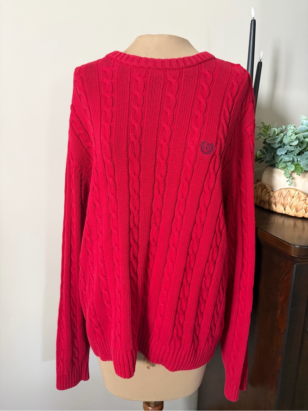 Vintage Chaps Ralph Lauren Chunky Cable Knit Sweater